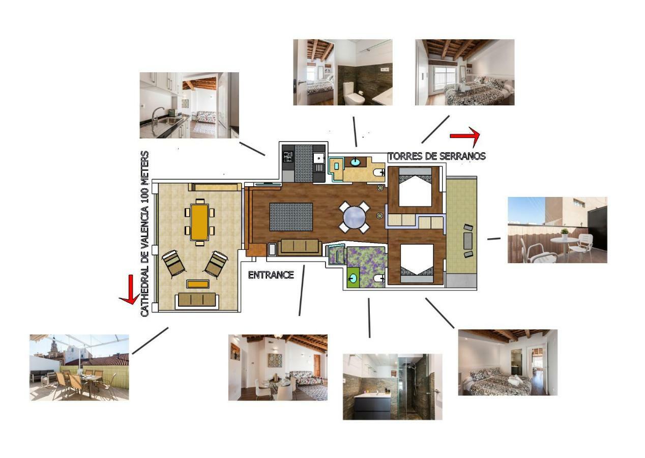 Apartamento Florit Flats - Center 2Br 2Ba Attic Terrace View Wifi Ac Valencia Exterior foto